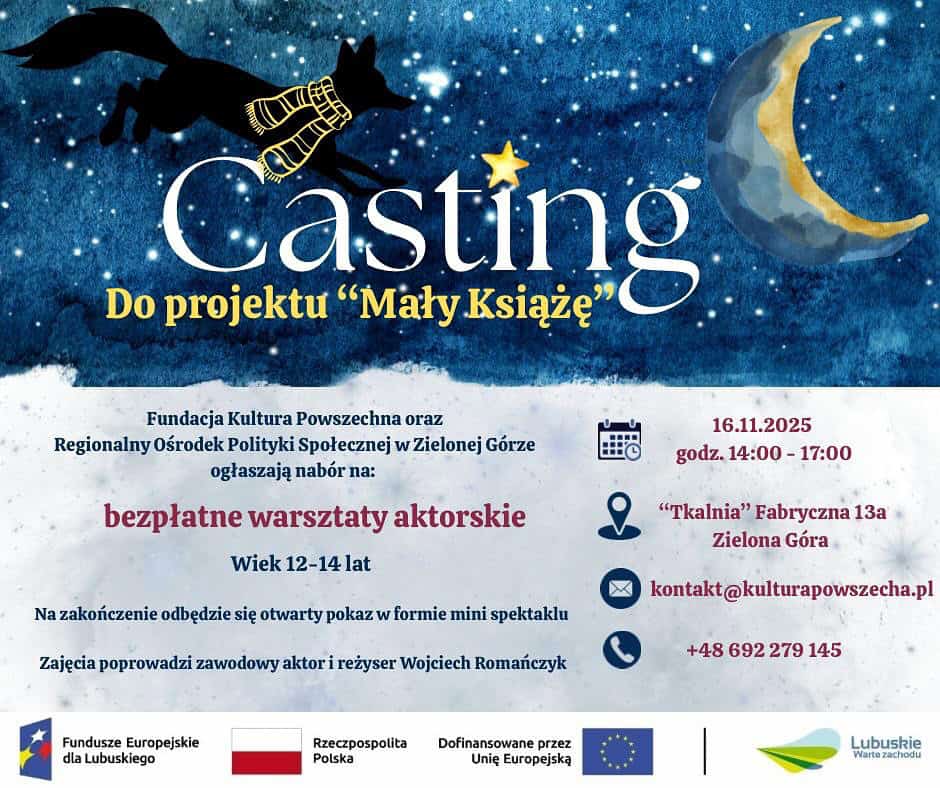 Zielonogórskie Studio Aktorskie zaprasza młodzież na wyjątkowe warsztaty